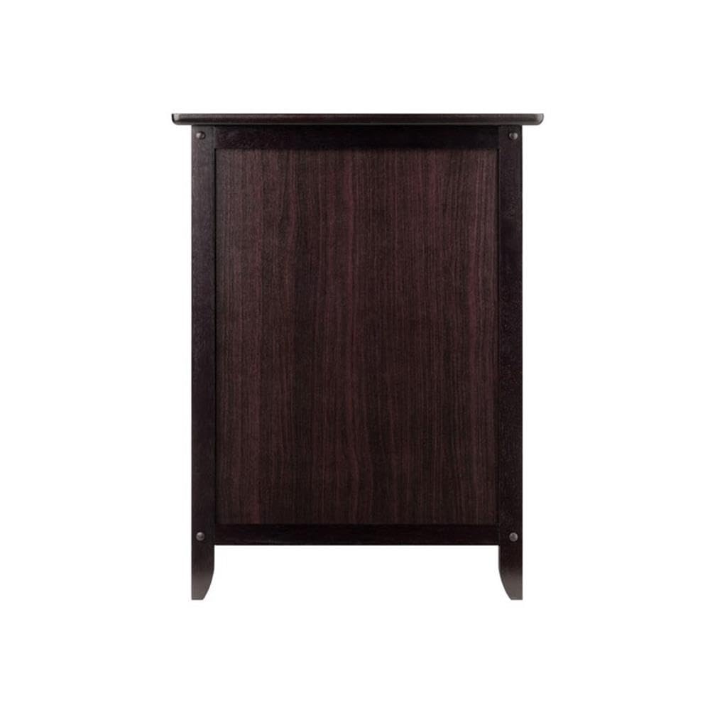 2 Piece Wood Nightstand Set with Cabinet and Drawer L9991
