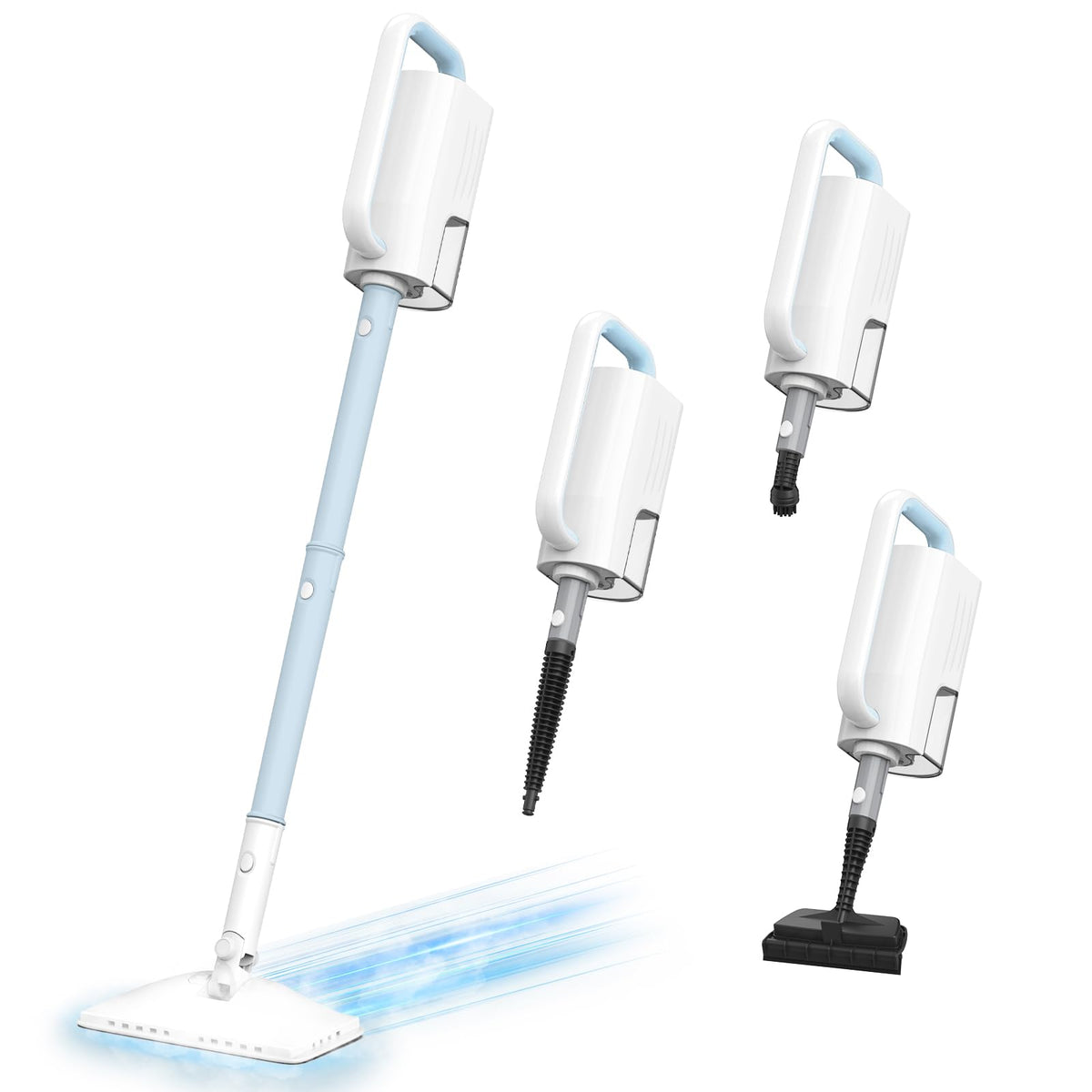 6 in1 Rotated Steam Mop Cleaner with 2 Microfiber Pads L37041