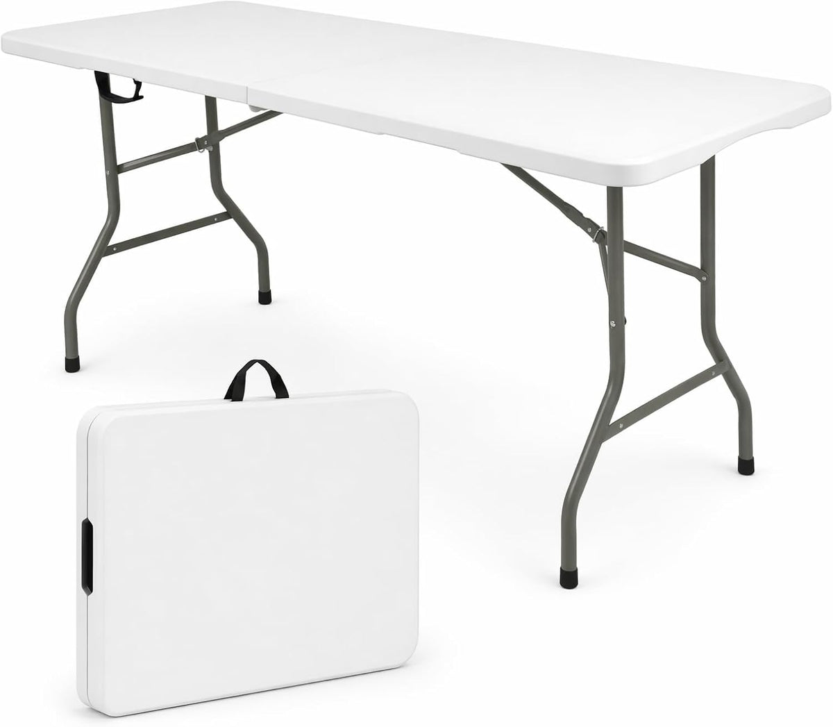 6 FT White Folding Table T832730