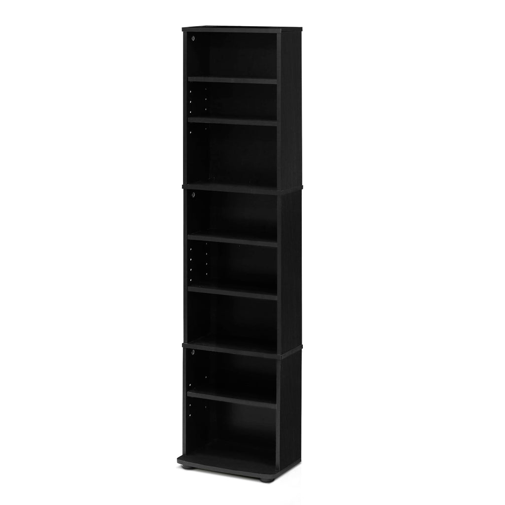 8-Tier Espresso Media Shelf with Adjustable Shelves J549139