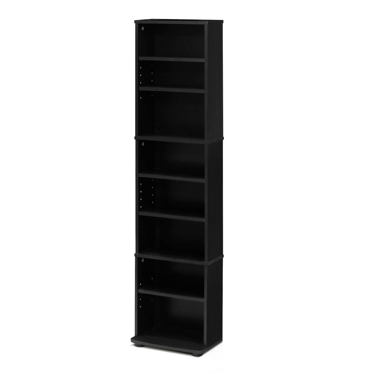 8-Tier Espresso Media Shelf with Adjustable Shelves J549139