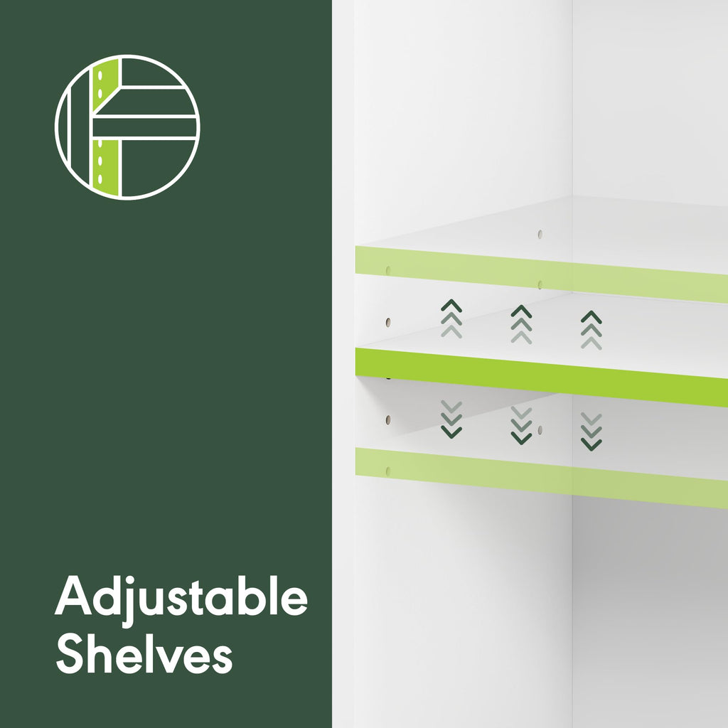 8-Tier Espresso Media Shelf with Adjustable Shelves J549139