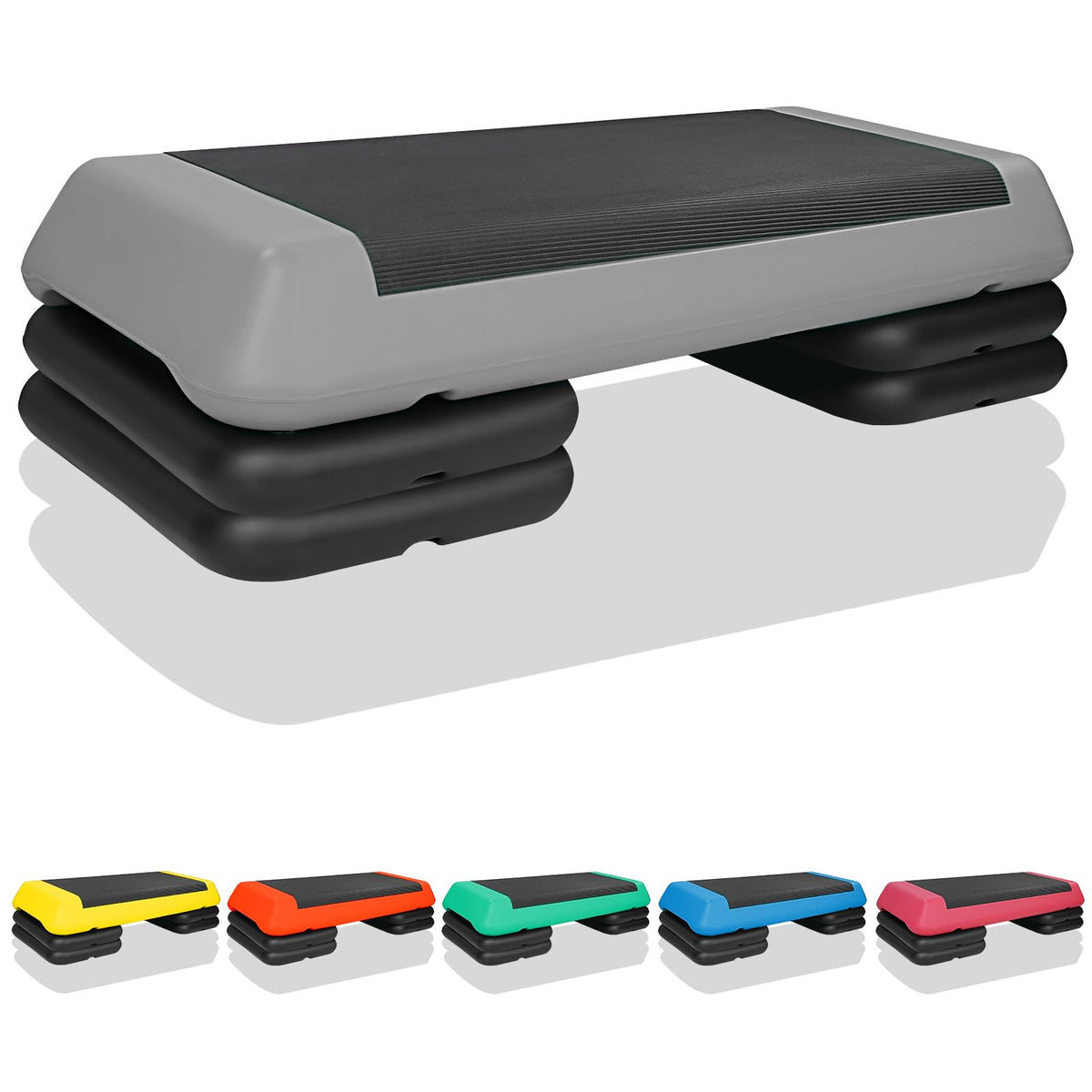 Adjustable Aerobic Stepper with 4 Risers M407