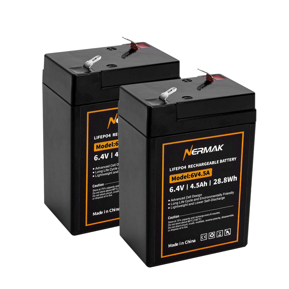 6V 4.5Ah LiFePO4 Battery 2 Pack K22424