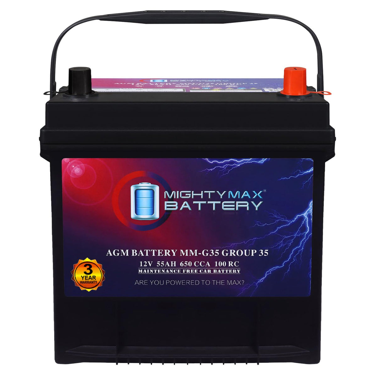 12V 55Ah AGM Replacement Battery P4685