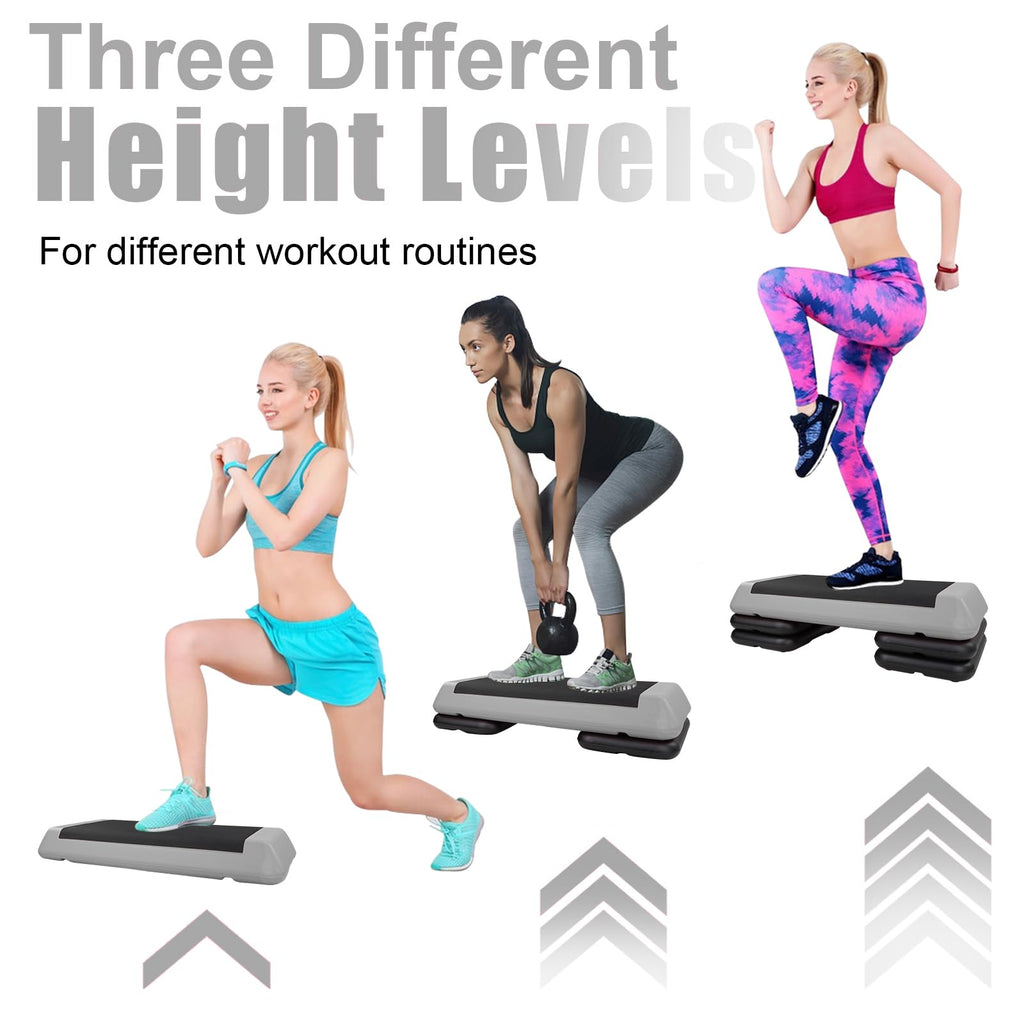 Adjustable Aerobic Stepper with 4 Risers M407