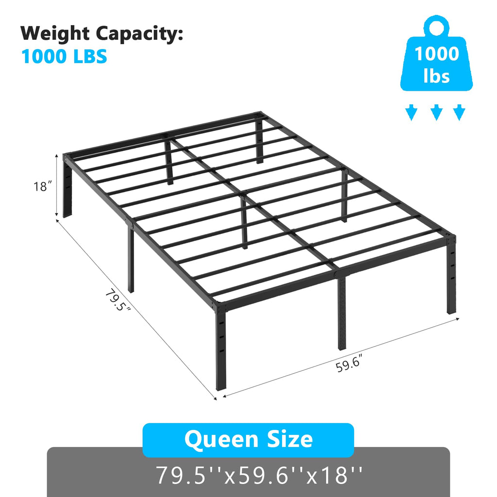 18 Inch Metal Queen Bed Frame Q60766