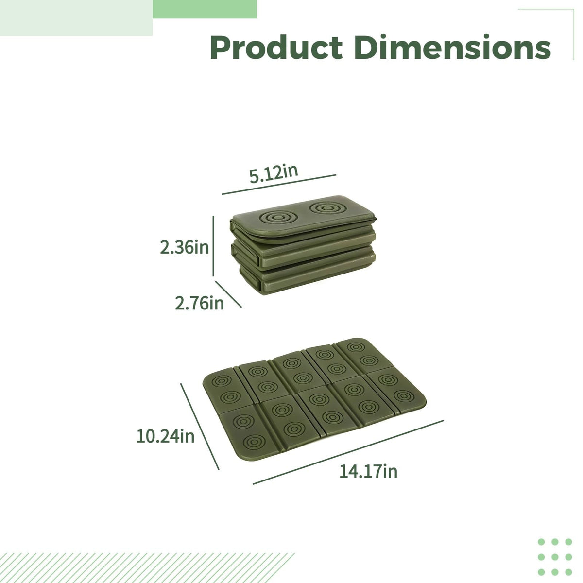 2 Pcs Waterproof Folding Foam Camping Mats Y259826