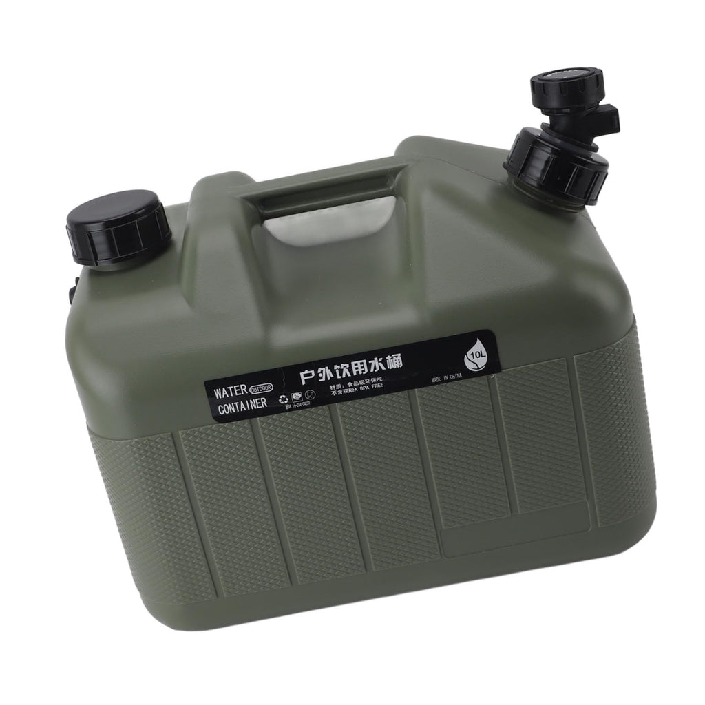 10L Green Camping Water Container with Faucet M4348