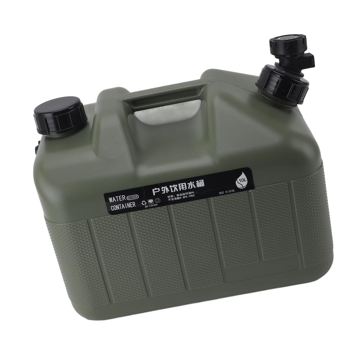 10L Green Camping Water Container with Faucet M4348