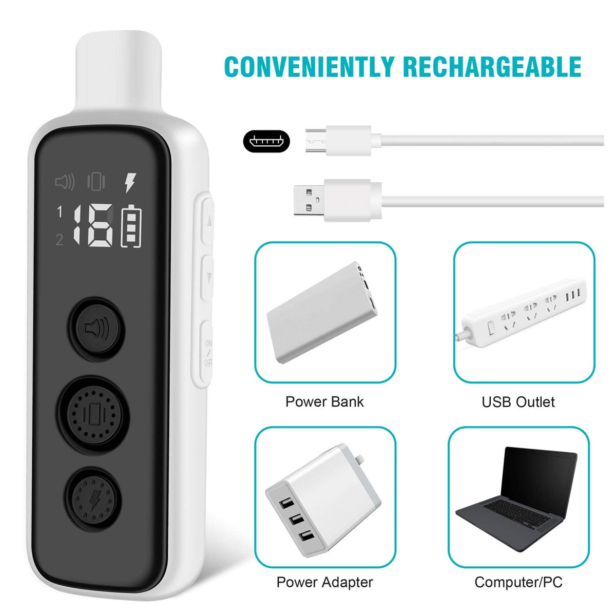 Waterproof Rechargeable Electric Dog Training Collar with Remote C895