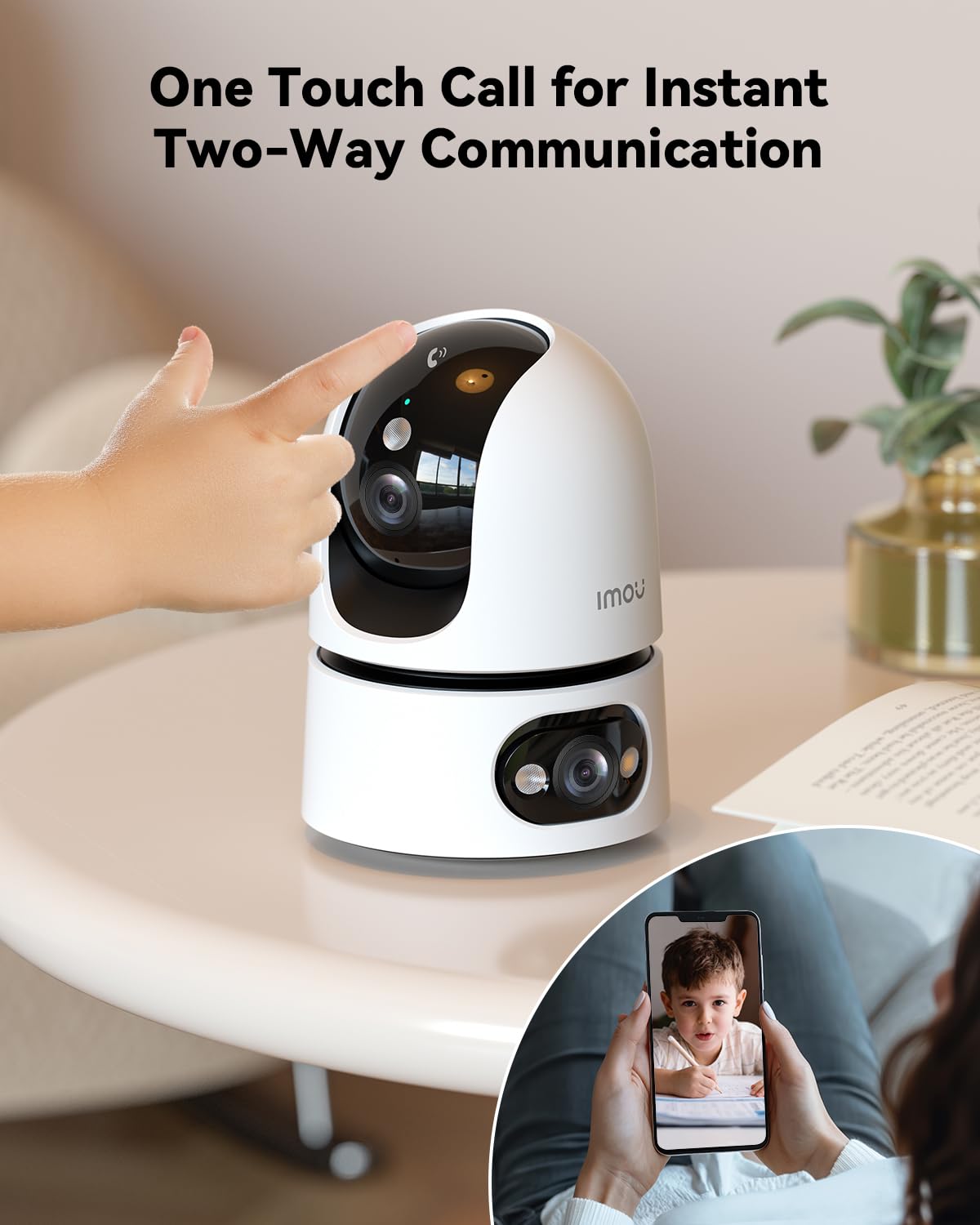 6MP Indoor Security Camera Dual-Lens 360° Pan-Tilt Color Night Vision F656