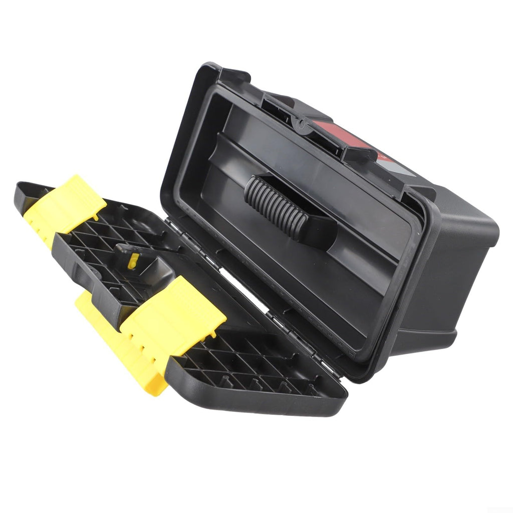 10 Inch Black Plastic Toolbox with Dual Layer Organization C2973