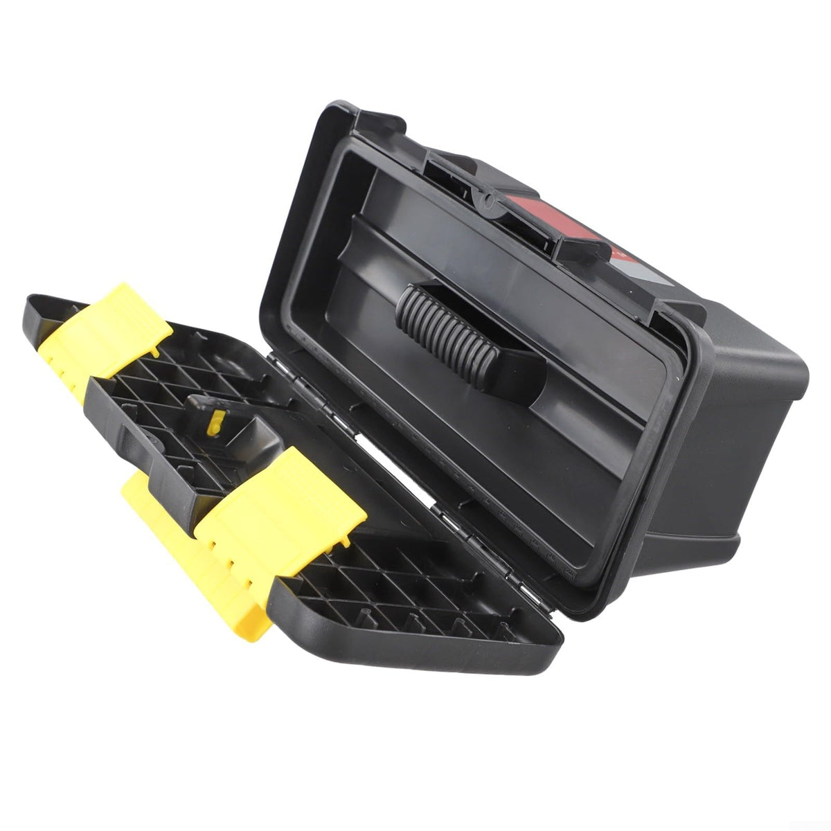 10 Inch Black Plastic Toolbox with Dual Layer Organization C2973