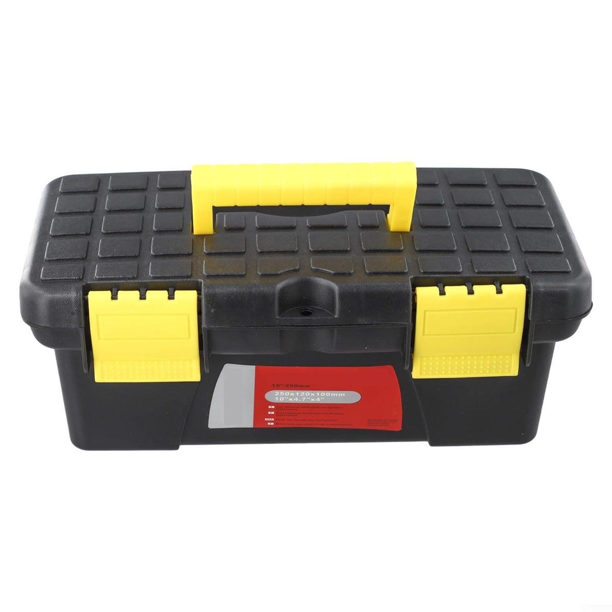 10 Inch Black Plastic Toolbox with Dual Layer Organization C2973
