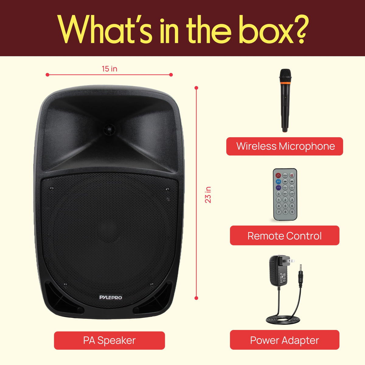 1200W Portable Bluetooth PA Speaker with Subwoofer and Wireless Microphone V946