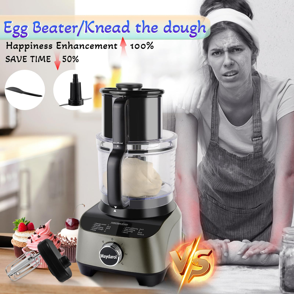 14 Cup 11-in-1 Food Processor and Blender Combo V1750
