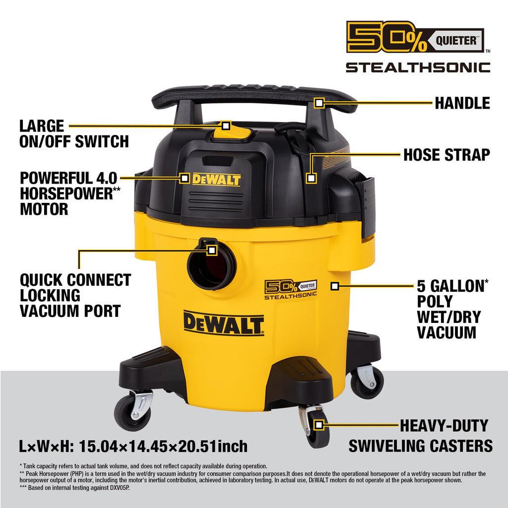 5 Gallon Ultra Quiet Wet Dry Shop Vac N401803