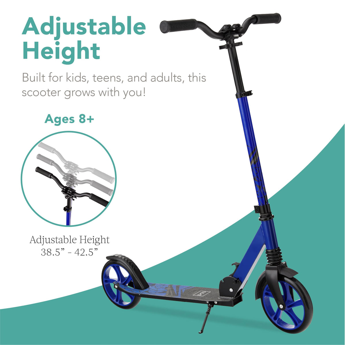 Foldable Large Wheel Kick Scooter with Suspension V787235