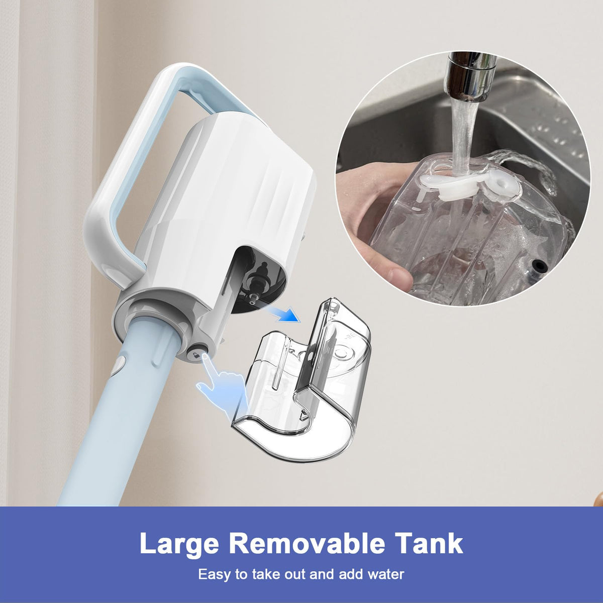 6 in1 Rotated Steam Mop Cleaner with 2 Microfiber Pads L37041