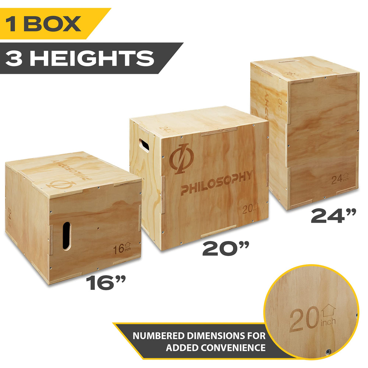 3-in-1 Wooden Plyo Box T64297
