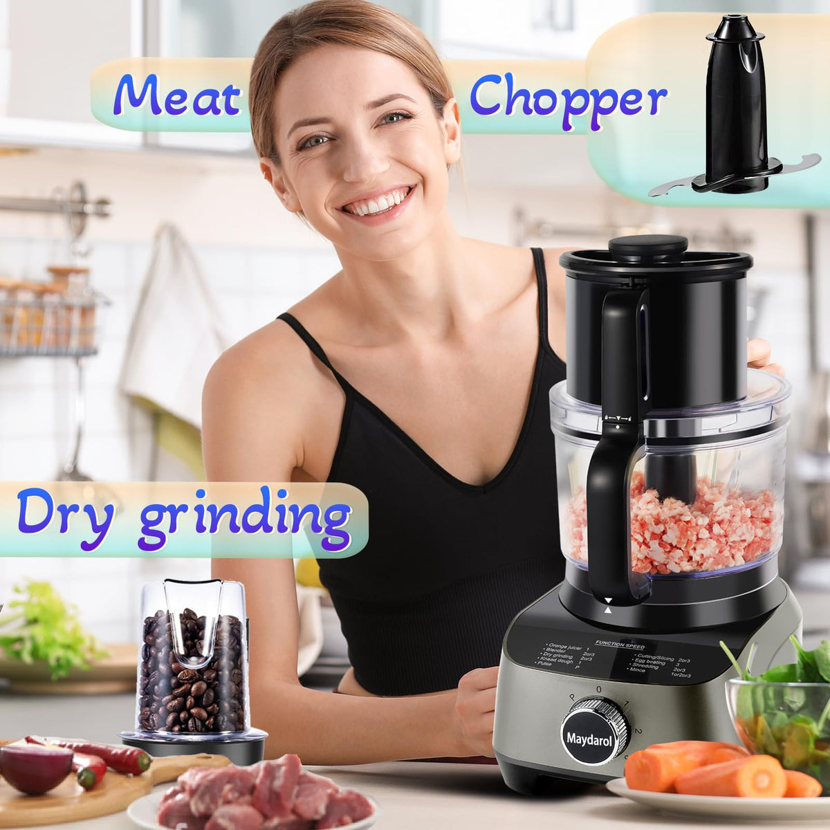 14 Cup 11-in-1 Food Processor and Blender Combo V1750