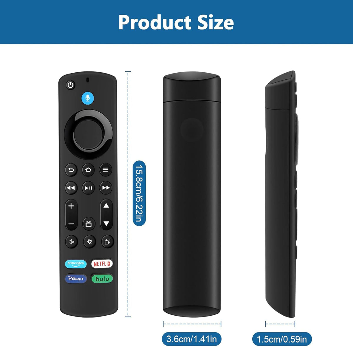 Voice Remote Control for Fire Stick and Cube Smart TVs with 4 App Shortcuts H657