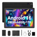 Android 16 10 Inch Tablet with Keyboard Mouse Pen Protective Case S434977