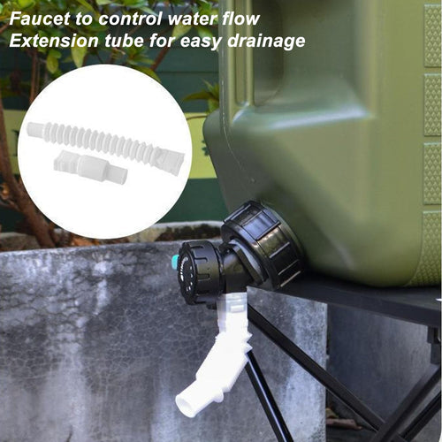 10L Green Camping Water Container with Faucet M4348