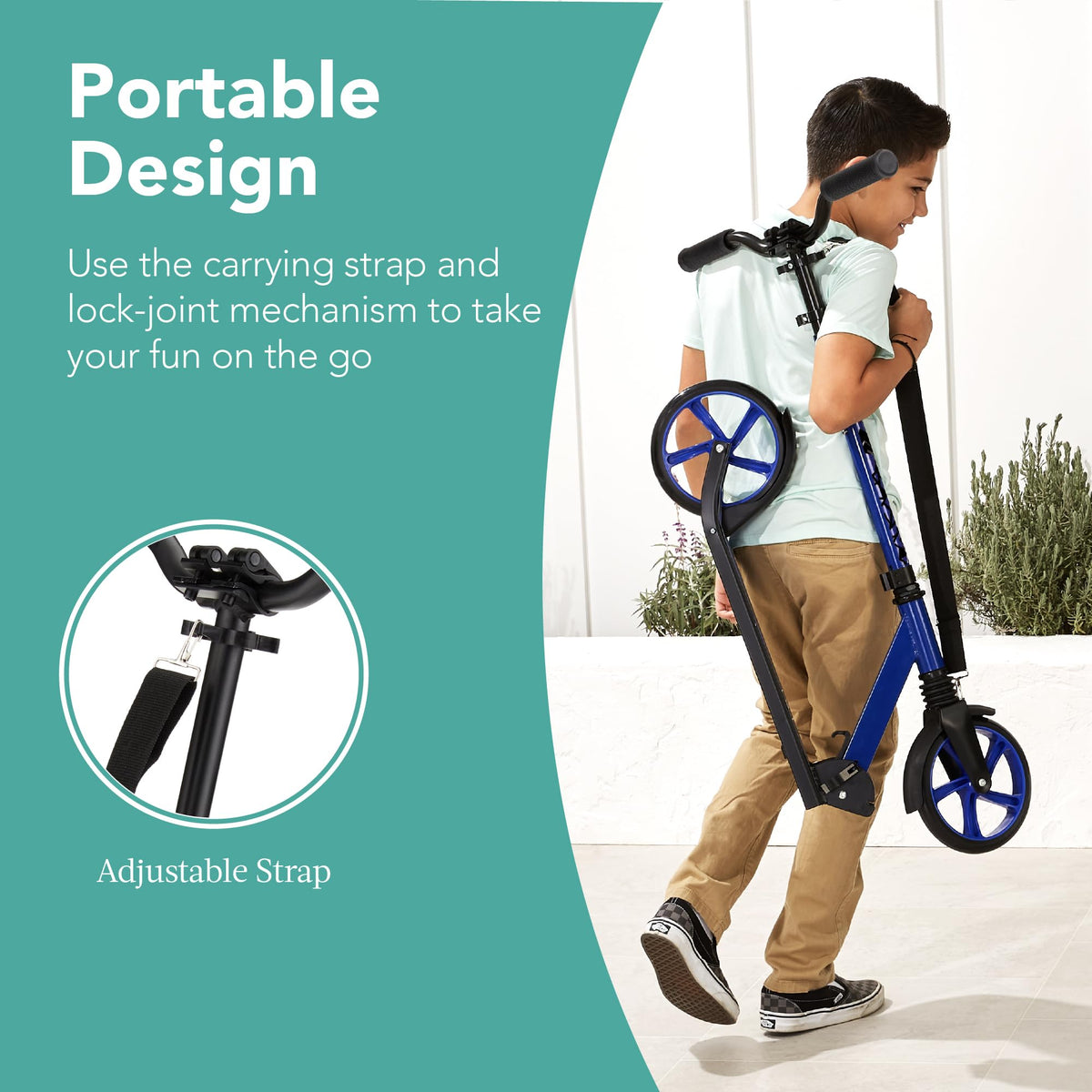 Foldable Large Wheel Kick Scooter with Suspension V787235
