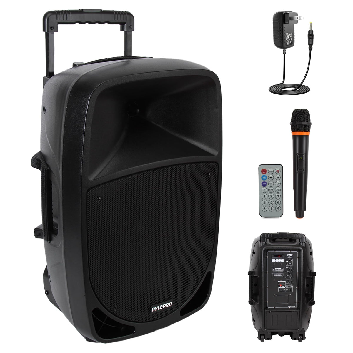 1200W Portable Bluetooth PA Speaker with Subwoofer and Wireless Microphone V946