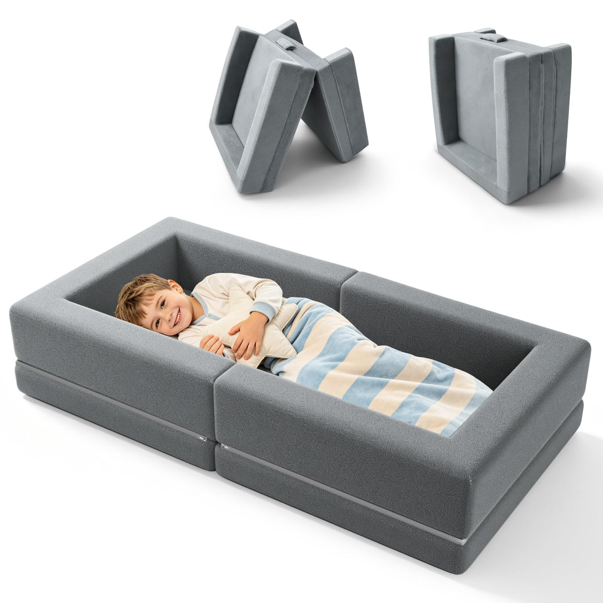 54" Portable Foldable Foam Toddler Bed L144