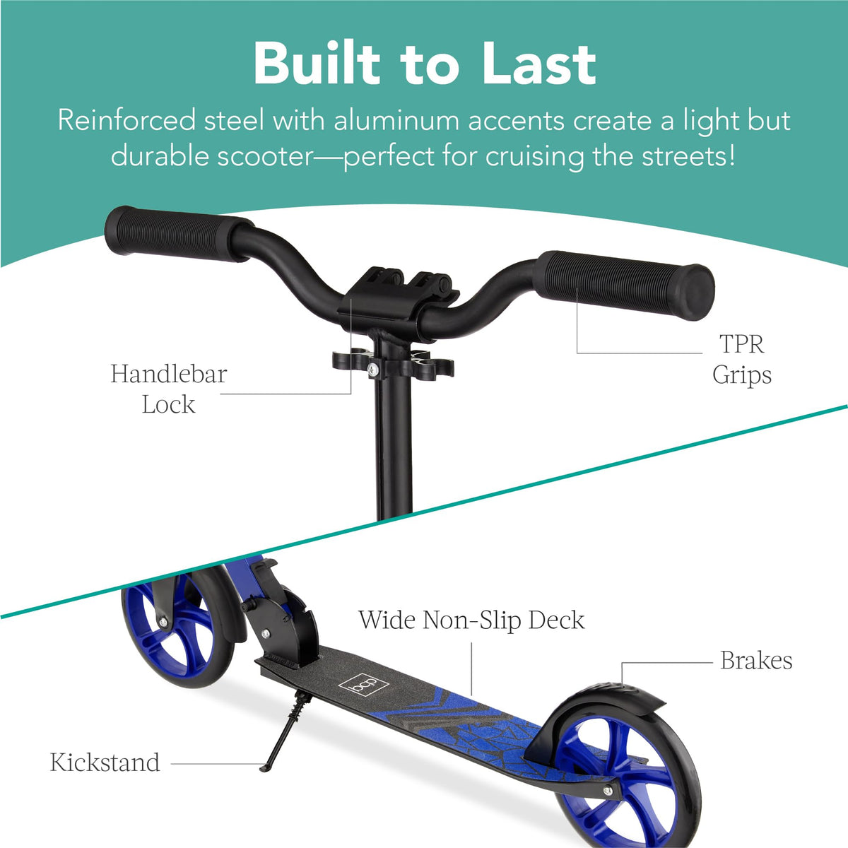 Foldable Large Wheel Kick Scooter with Suspension V787235