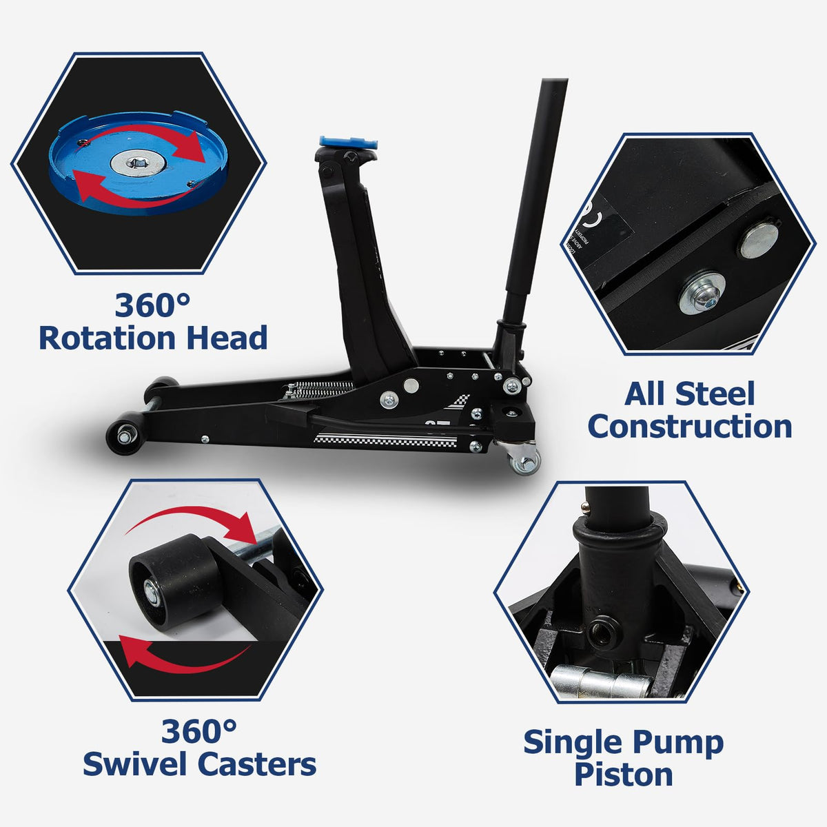 3 Ton Aluminum and Steel Floor Jack U155