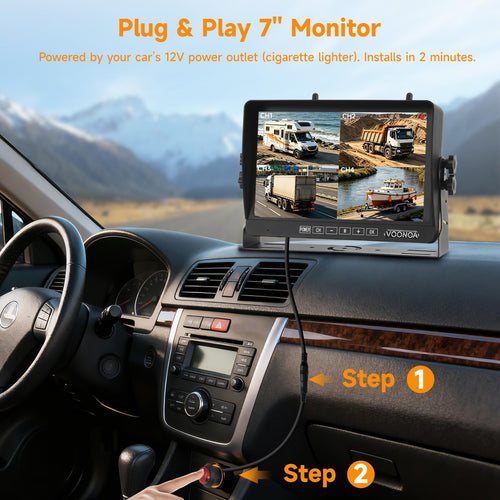 1080P Wireless RV Camera System with 7 Inch HD Monitor A741