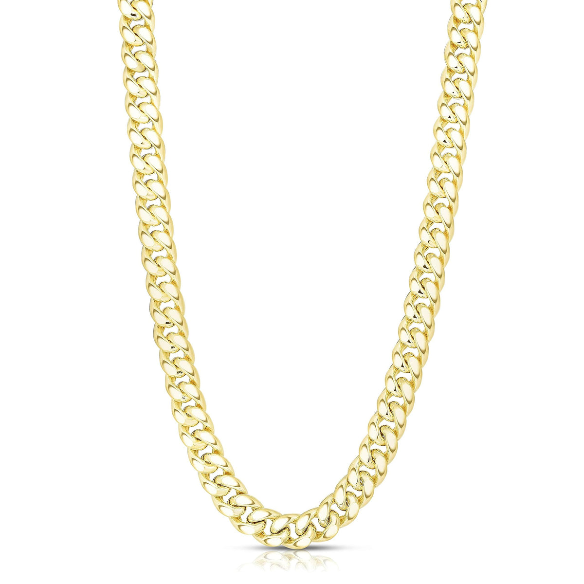 14k Yellow Gold Cuban Link Chain Necklace U7414