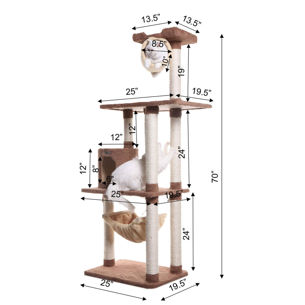 70" Cat Tree with Scratch Posts F940674