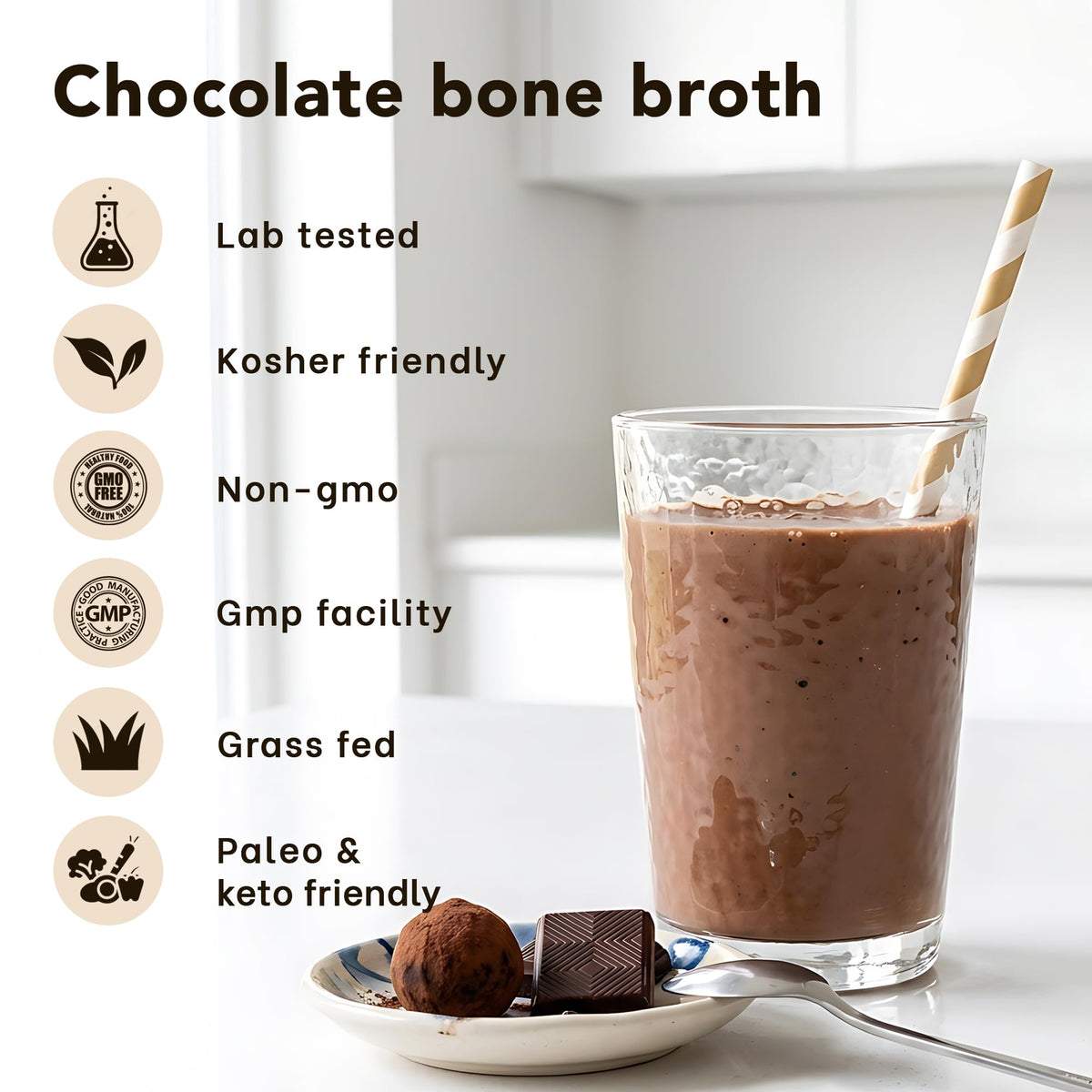 Bone Broth Protein Powder Hot Chocolate Cocoa E423531