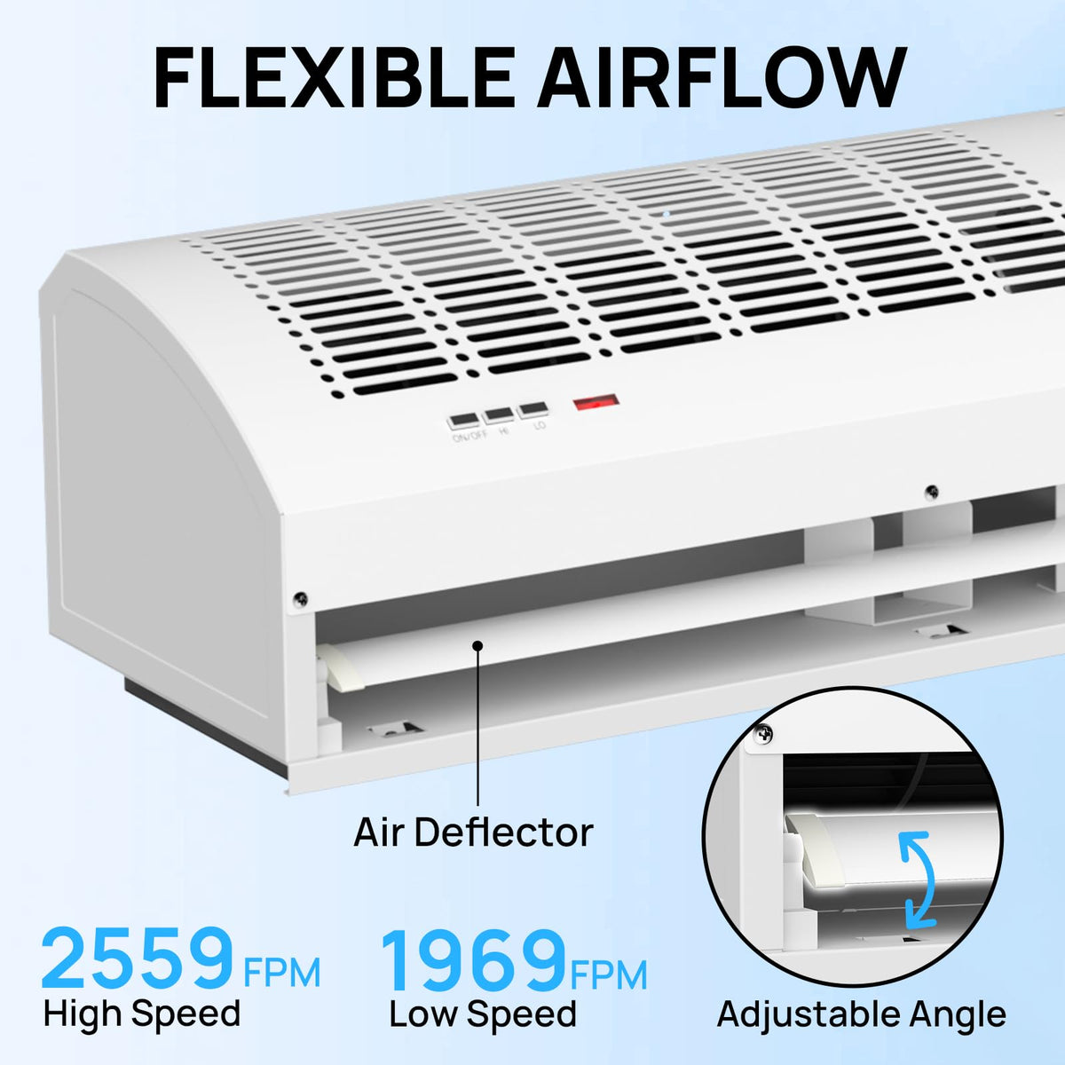36-Inch Wall-Mounted Air Curtain Fan with Magnetic Switch X13096