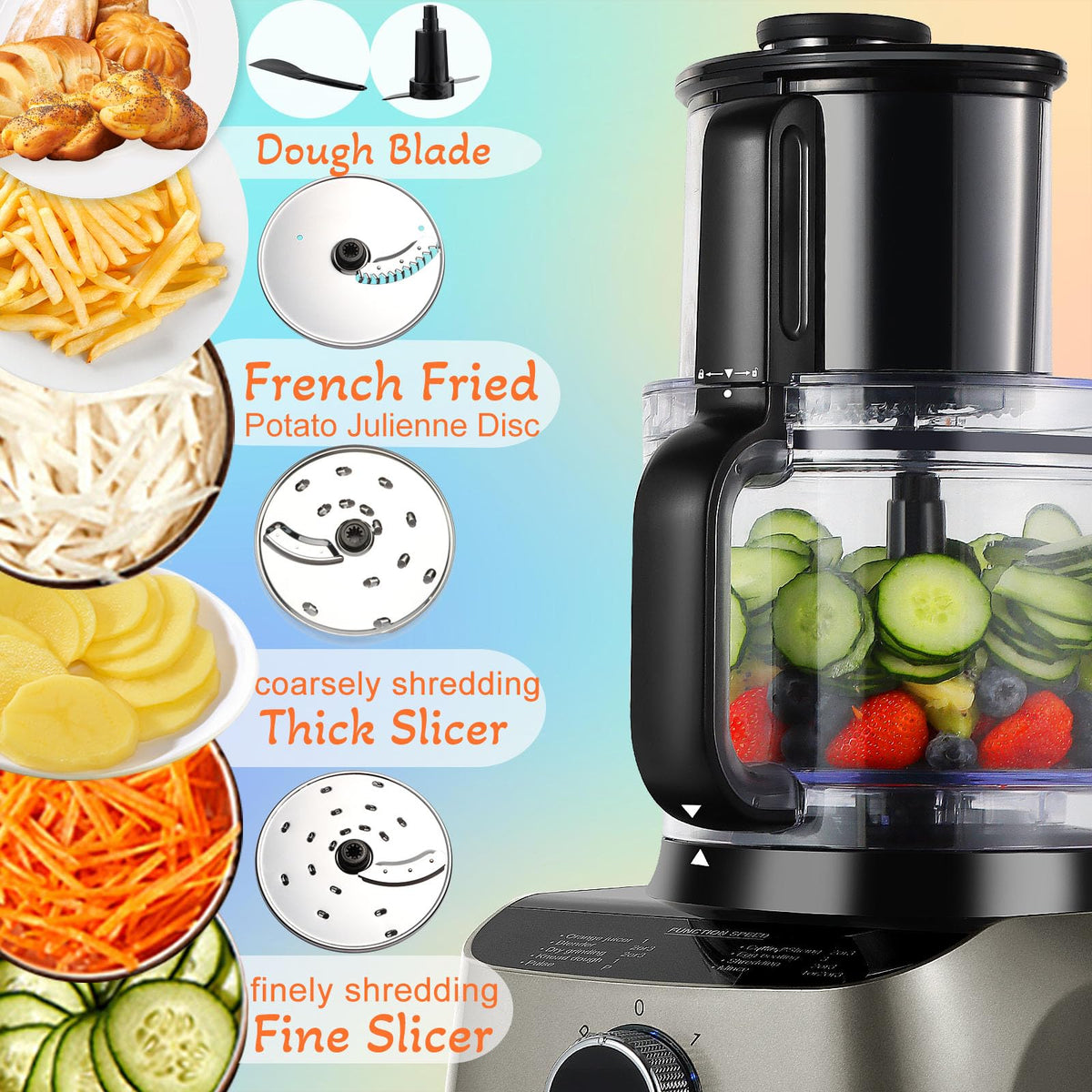 14 Cup 11-in-1 Food Processor and Blender Combo V1750
