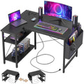 40 inch L Shaped Computer Desk with Power Outlets G5027