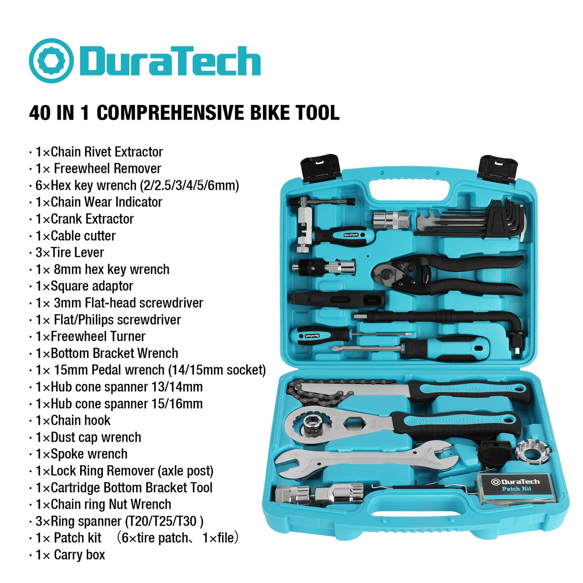 40PC Bike Repair Tool Kit with Carry Storage Case E227903