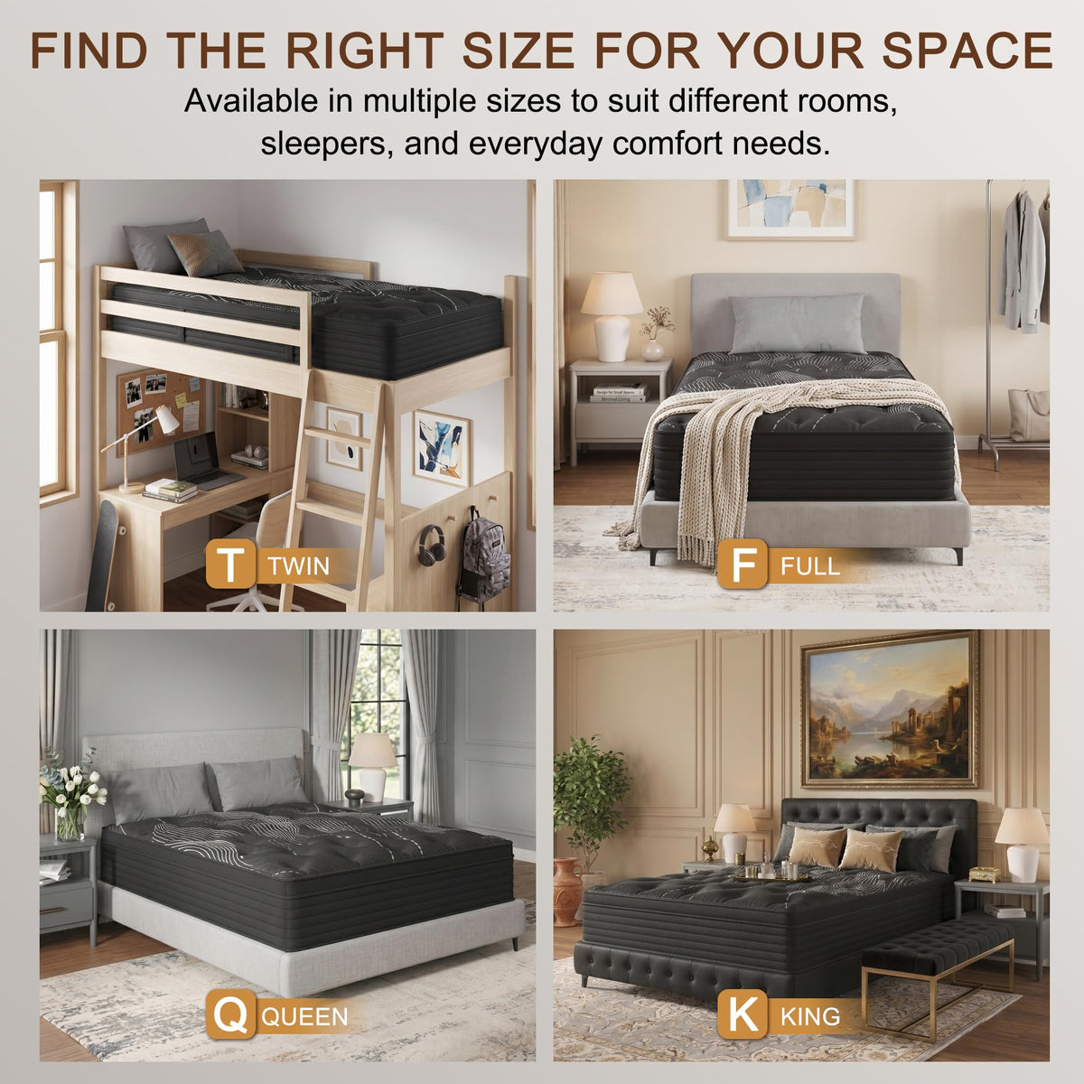 Full Size 12 Inch Hybrid Memory Foam Mattress H23681