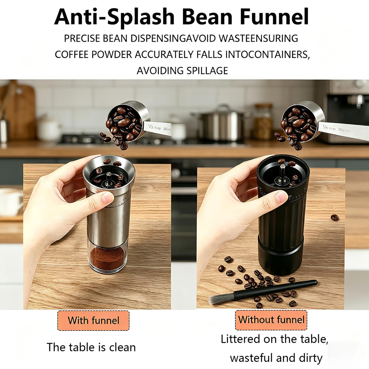 Manual Coffee Bean Grinder with Ceramic Conical Burr I5568