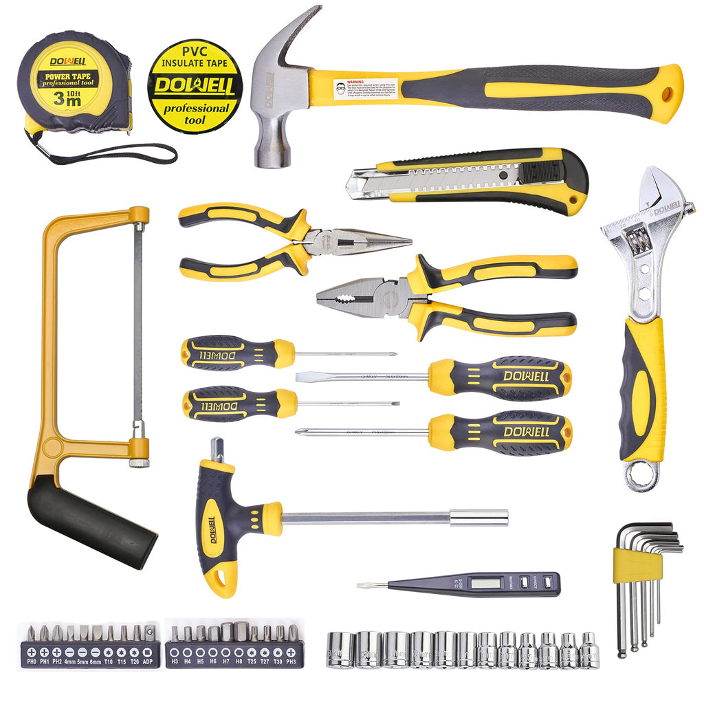 49-Piece Hand Tool Set with Plastic Tool Box D9812