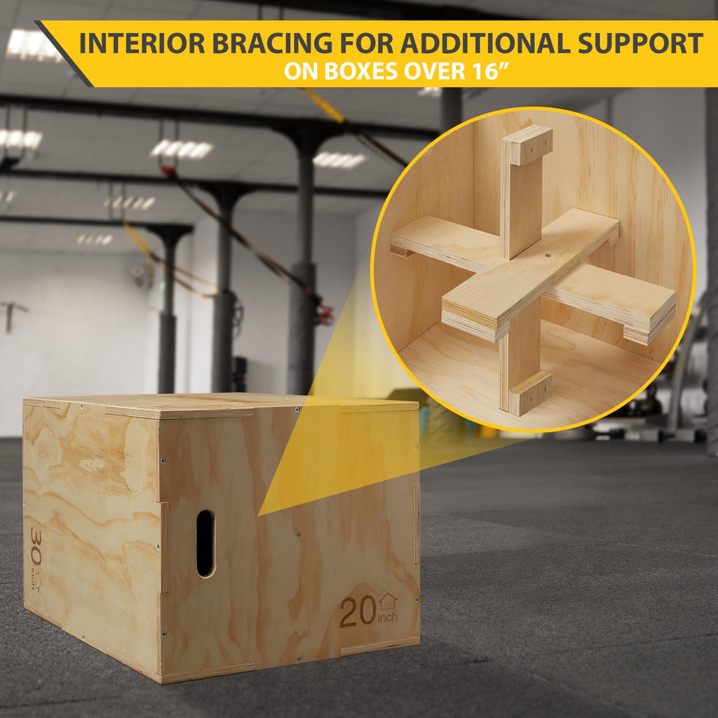 3-in-1 Wooden Plyo Box T64297