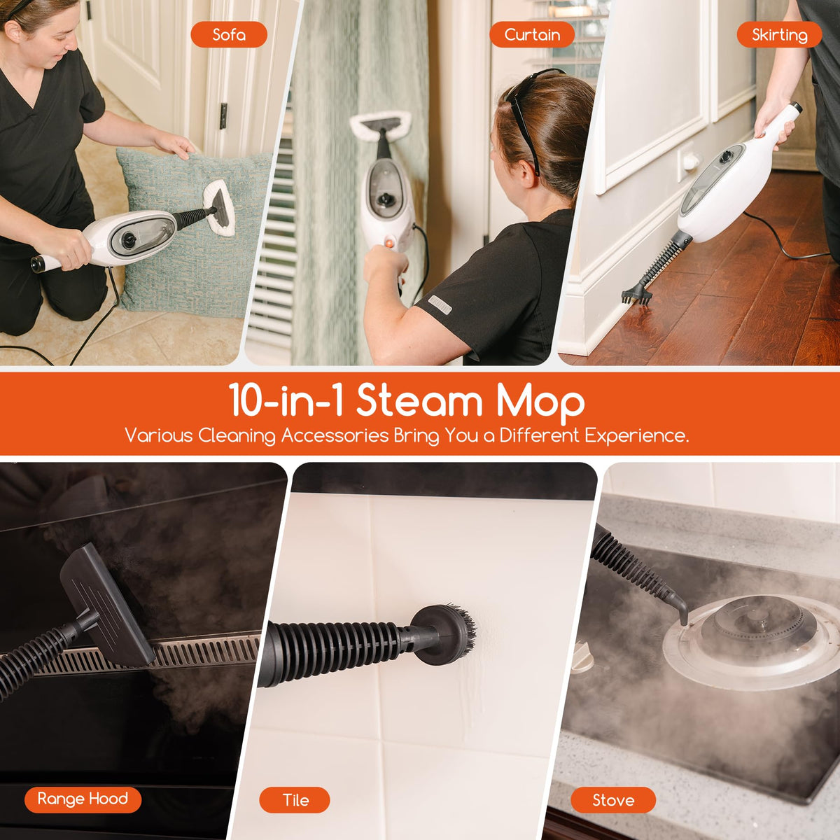 Lightweight Steam Mop with Attachments D7799