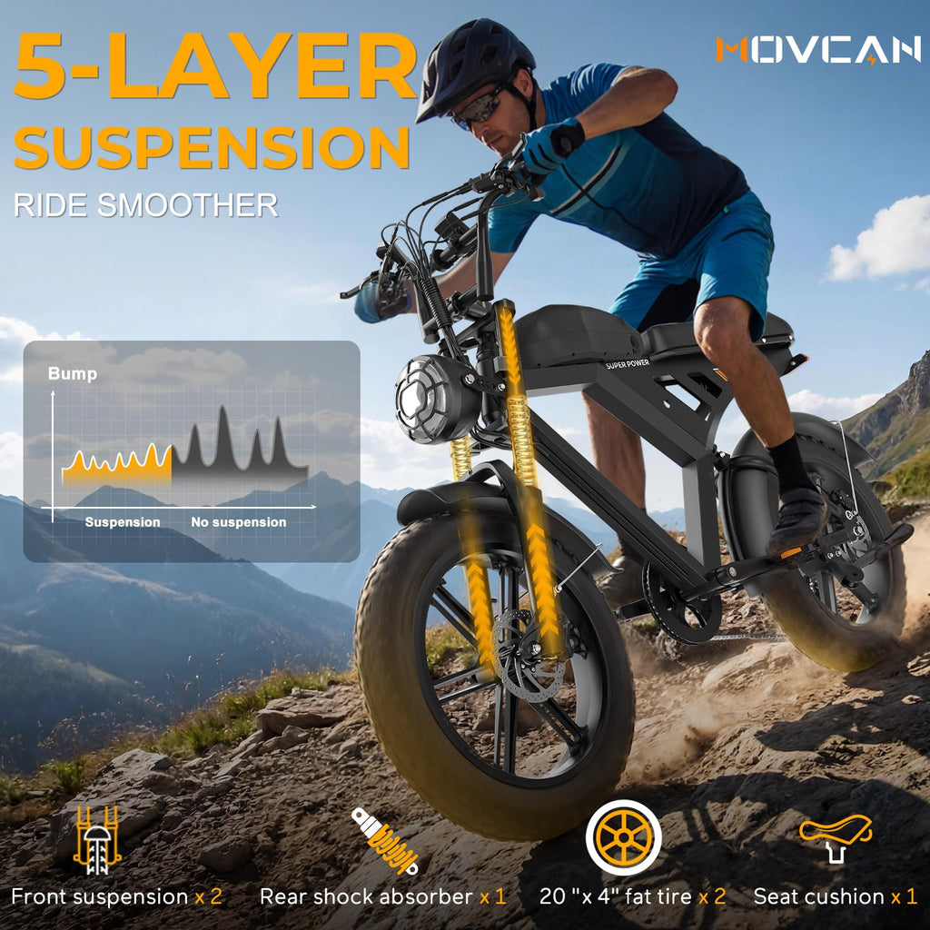 1000W Electric Bike 20" Fat Tire 7-Speed I238891