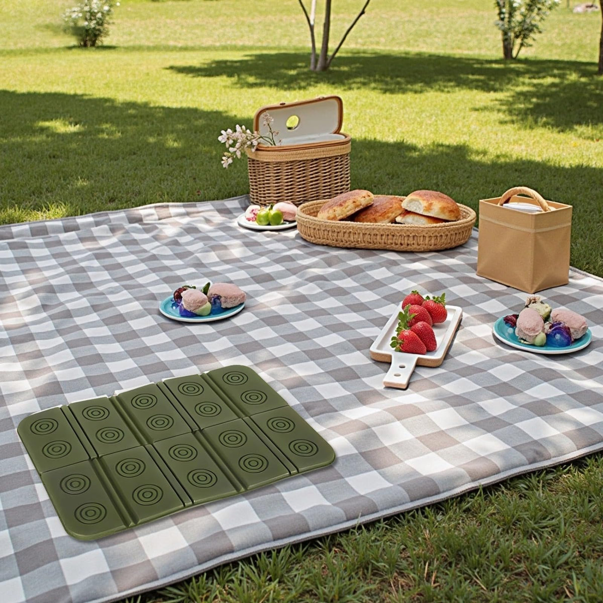 2 Pcs Waterproof Folding Foam Camping Mats Y259826