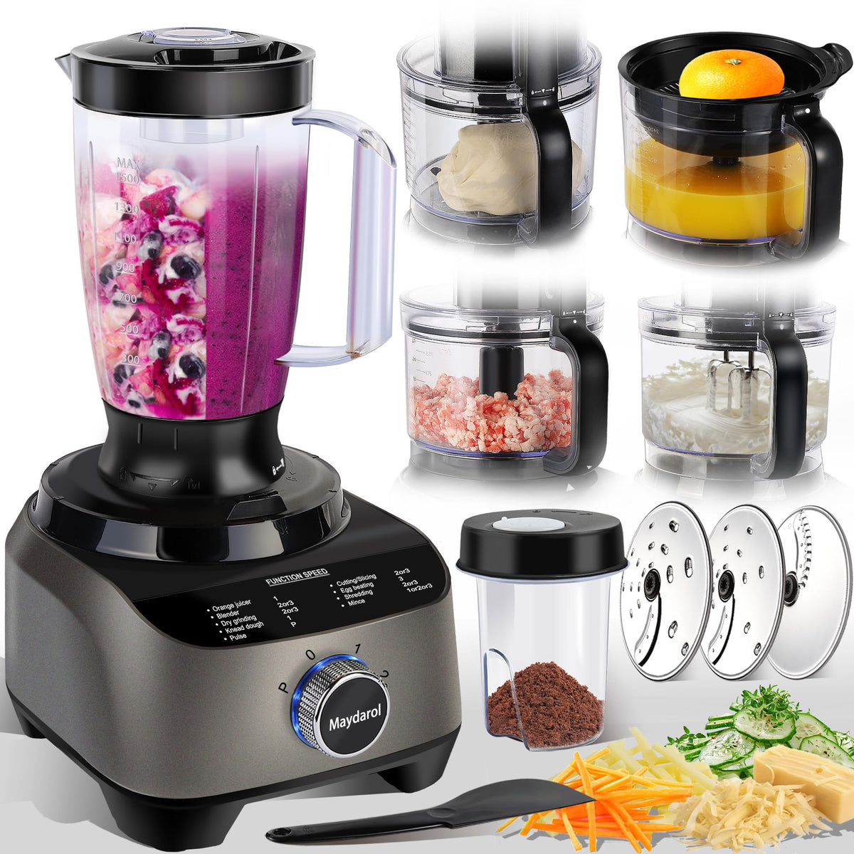 14 Cup 11-in-1 Food Processor and Blender Combo V1750